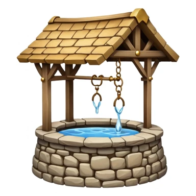 Wishing well sticker