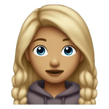 Cozy girl dirty blond hair sticker