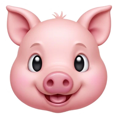 Cinematic Comical Piglet Portrait Emoji, Head tilted dramatically with an exaggeratedly amused expression, featuring a strikingly soft rosy-pink hide with a tiny, playful snout, wide, expressive beady eyes filled with playful disbelief, Simplified yet hilariously expressive features, highly detailed, glowing with a slightly sassy glow, high shine, dramatic yet playful, stylized with an air of cheeky mischief, bright and endearing, soft glowing outline, capturing the essence of a spirited and over-the-top piglet, so meme-worthy it feels like it could squeal its way into internet fame instantly! sticker