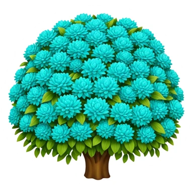 Turquoise colored bush  sticker