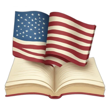 book with usa flag sticker
