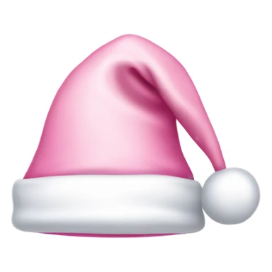 Light pink Santa hat with sparkly snowflakes  sticker