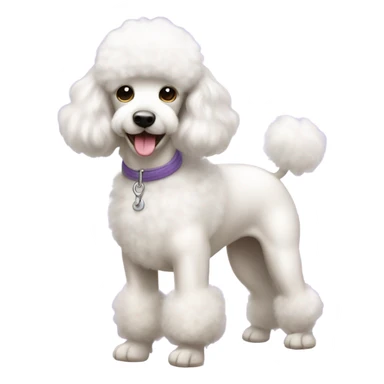 White poodle in spa sticker