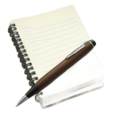 Pen and notebook sticker