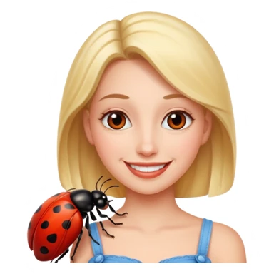 Woman love bug sticker