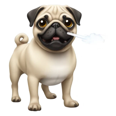 Pug with a vape  sticker