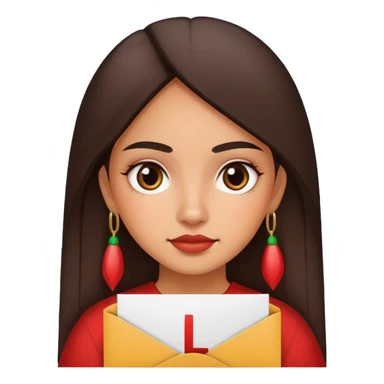 The letter L on top Mexican girl as if the L was a bolder sticker