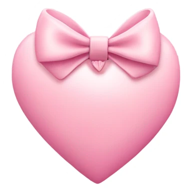 light pink heart with bow sticker