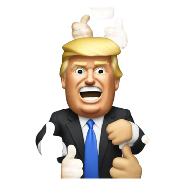 Donald Trump thump up sticker