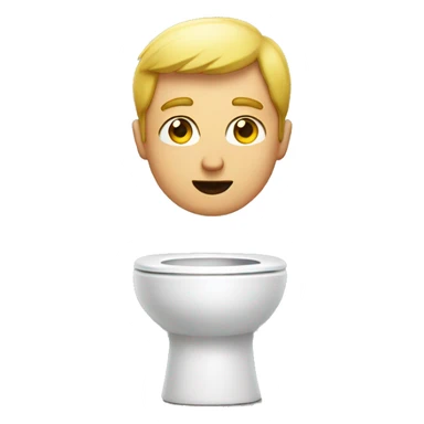 man on toilet sticker