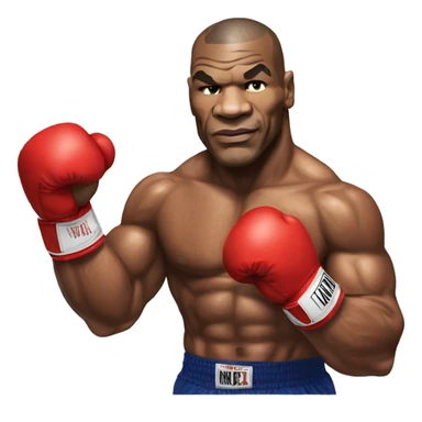 Mike Tyson en mode boxe sticker