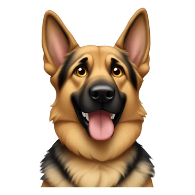 German Shepard looking dog with floppy ears sticker