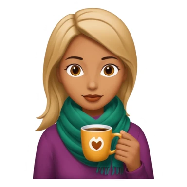 woman drining coffee sticker