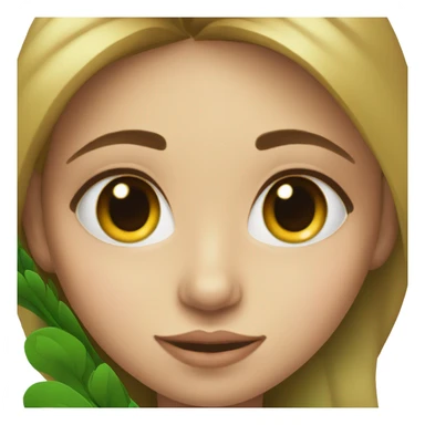 Girl with a peacock nose sticker