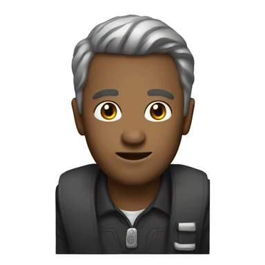 Man showing L sticker