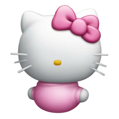 Hello kitty puffing smoke sticker