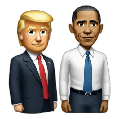 obama and trump sticker