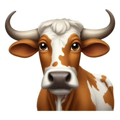 A texas longhorn with a sad frown and a single tear coming from his eye sticker