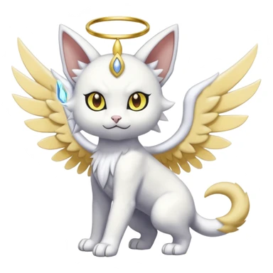 Absol-Meowth-Gatomon-fusion, full body sticker