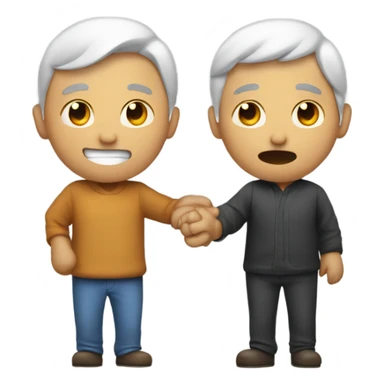 two people teasing eachother sticker