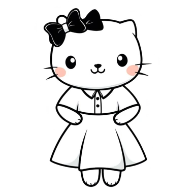 Black bow  sticker
