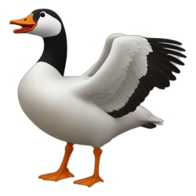 honking goose sticker