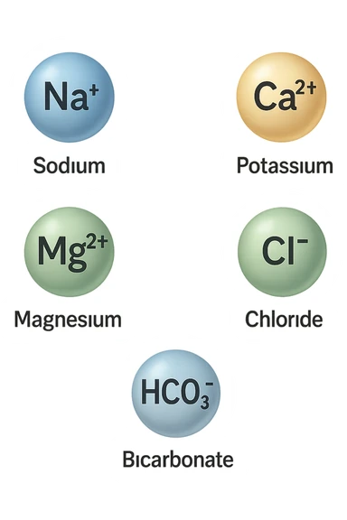 elettroliti visti in maniera realistica sticker