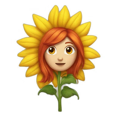 sunflower-red-hair-princess sticker