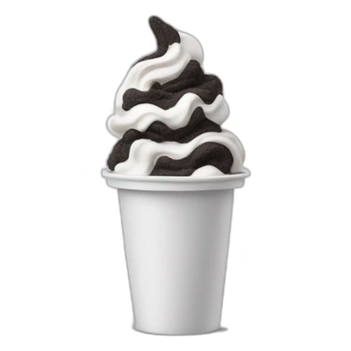 cookies and cream soft serve in tub sticker