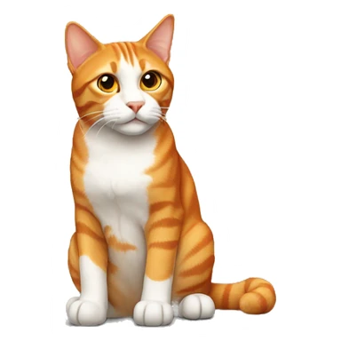 Orange tabby sitting sticker