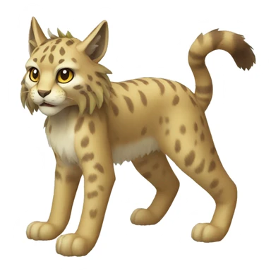 Grass-type Fakémon-Lynx full body sticker