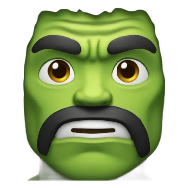 hulk with black beard medium close shot sticker
