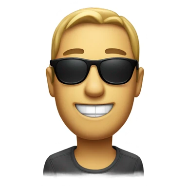 devious face with sunglasses sticker