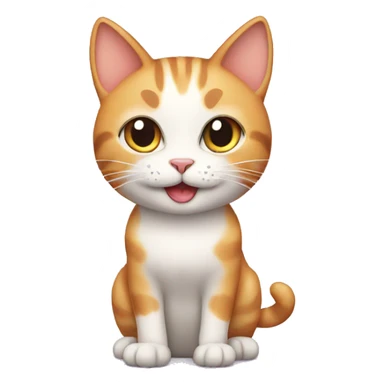 Cute cat saying meow meow sticker