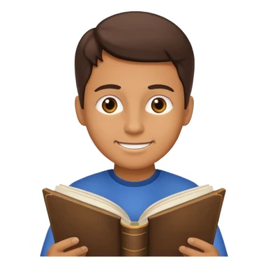 someone who is reading a book to learn the history  sticker