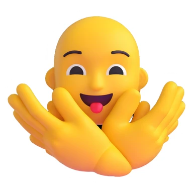 hug and shush emoji sticker