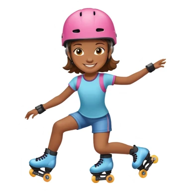 Rolller skating girl sticker