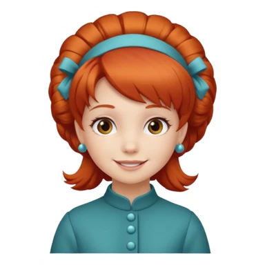 red girl kid with Bouffant sticker