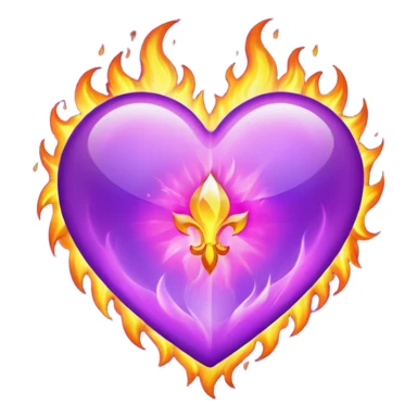 Heart Fire Purple sticker