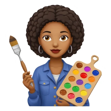 Street Painter black woman sticker