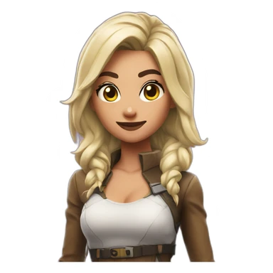 Fortnite blanche girl blonde Halloween sticker