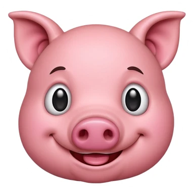 A emoji pig sticker