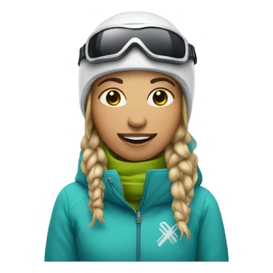 Woman snowboarder sticker