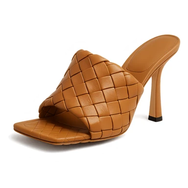 Bottega Veneta inspired luxury designer shoes, elegant, iconic woven leather, fashion footwear sticker