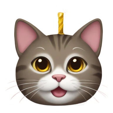 Cat celebrating New Year’s Eve sticker