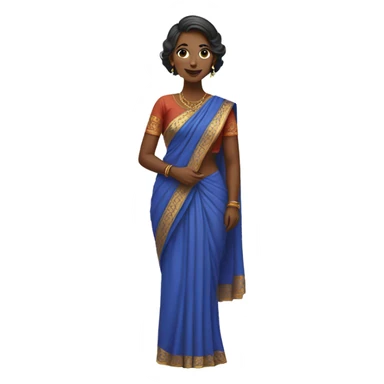 woman in saree sticker