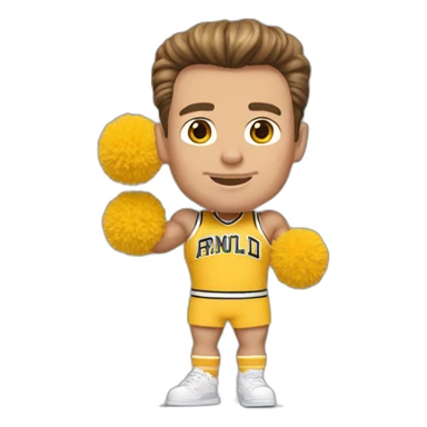 arnold schwarzenegger in pom pom girl clothes sticker