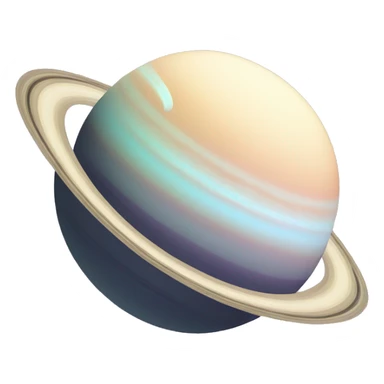 Pastel saturn rings and moon sticker
