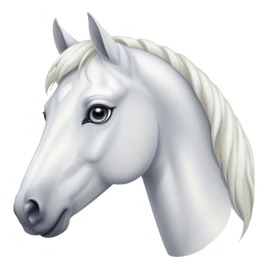 beautiful white horse closeup portrait sticker