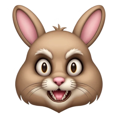Scary Easter bunny sticker
